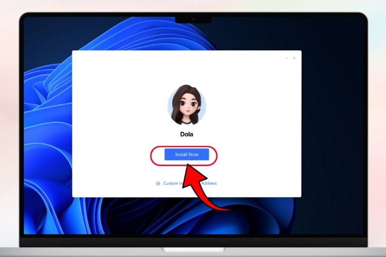 Nhấn đúp chuột vào file đã tải