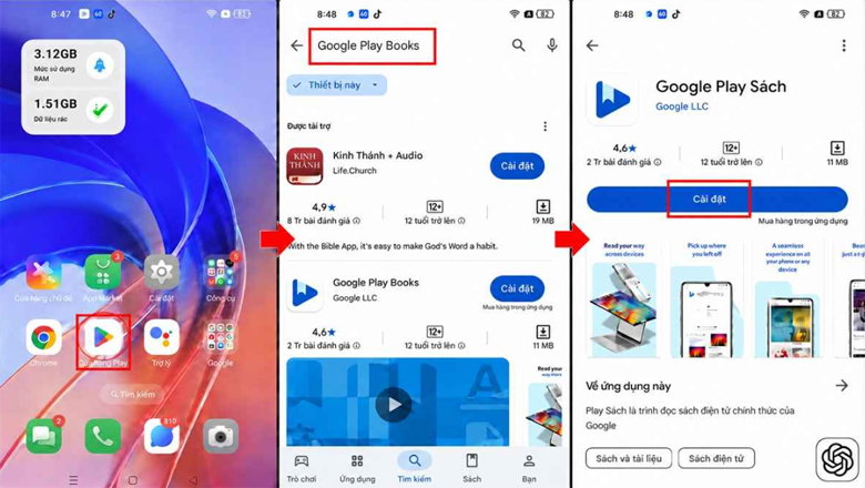 Cách tải Google Play Books trên điện thoại Android