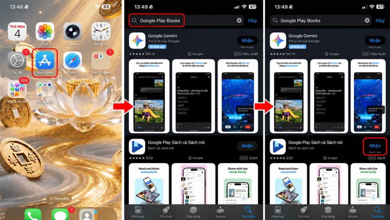 Cách tải Google Play Books trên điện thoại iOS