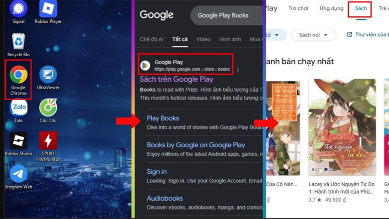 Cách tải Google Play Books trên máy tính