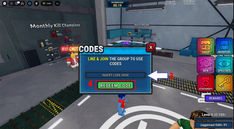dán mã code vào ô INSERT CODE HERE