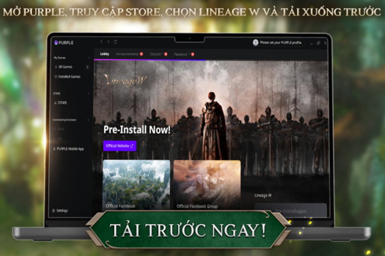Hướng dẫn tải Lineage W trên PC
