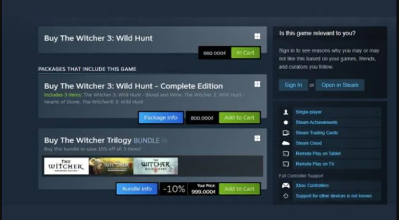 chọn mua gói game phù hợp với mình