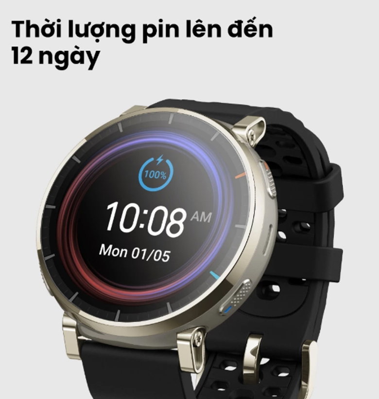 Thời lượng pin lên đến 12 ngày, đáp ứng nhu cầu sử dụng liên tục