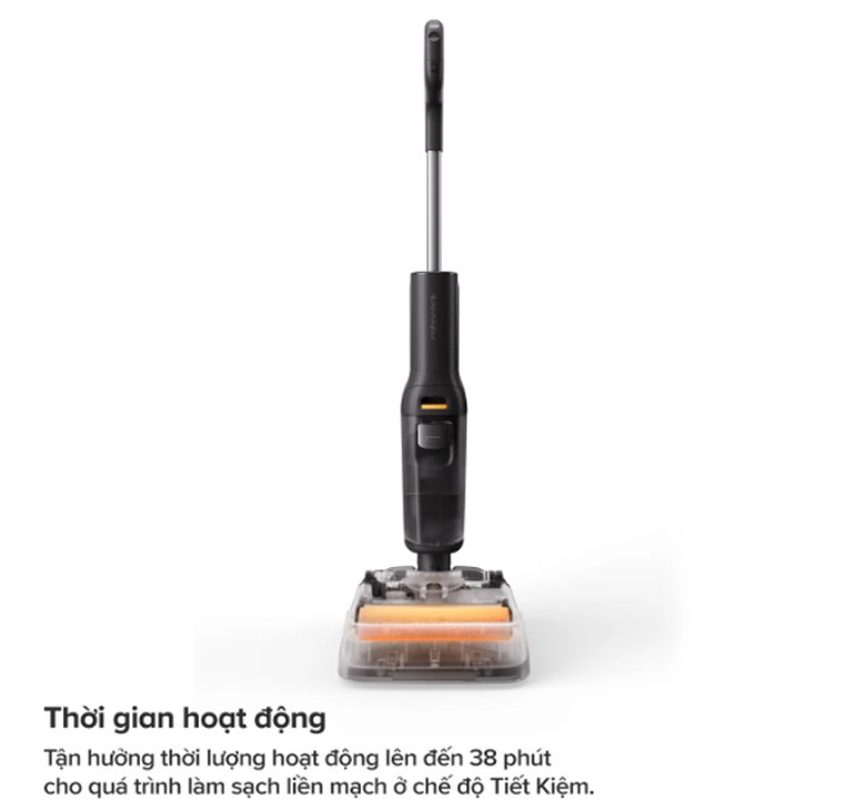 Thời lượng hoạt động lên đến 38 phút ở chế độ Tiết Kiệm
