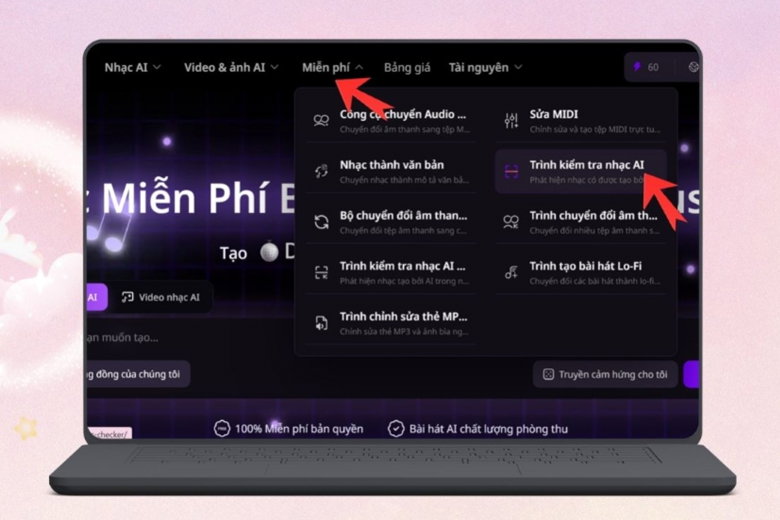 Mở tiện ích kiểm tra âm thanh