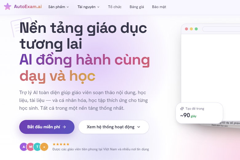 Tạo bài kiểm tra nhanh chóng