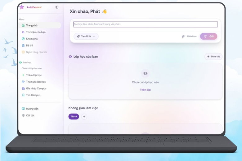 Làm quen với giao diện AutoExam.ai