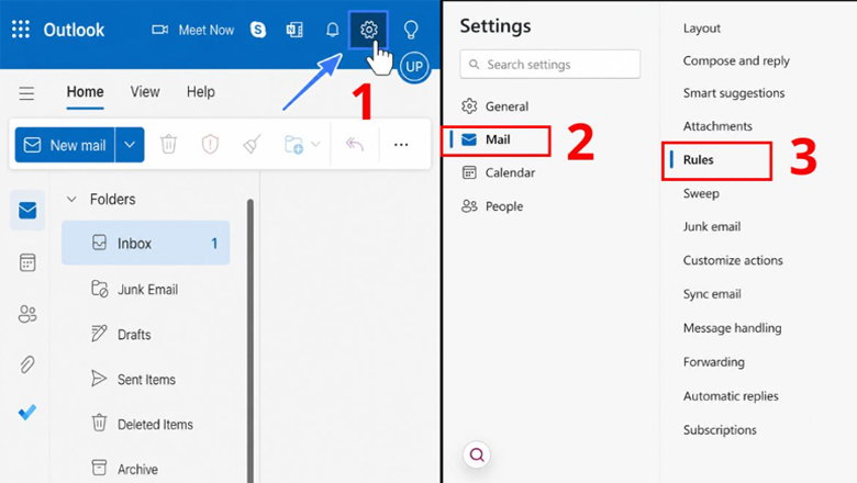 Hướng dẫn cách tạo rule trong Outlook web