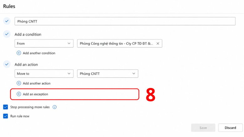 Thiết lập Rule: