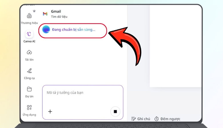 Canva sẽ dựa trên yêu cầu để tổng hợp các email