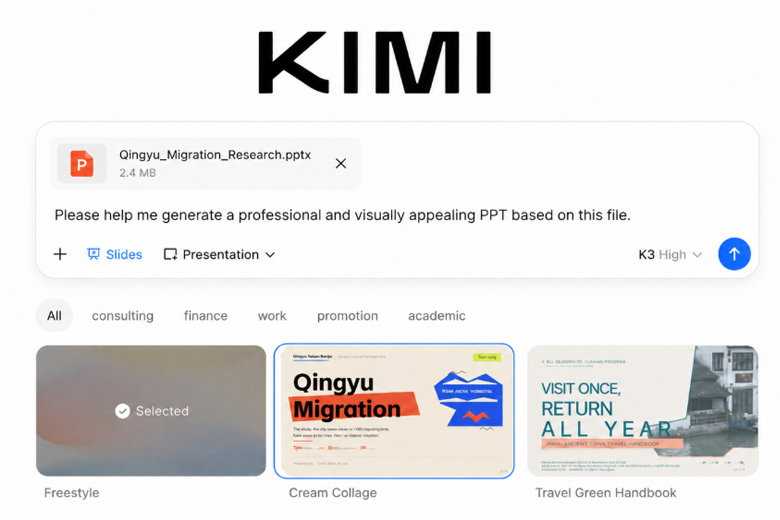 Các ưu điểm chính của Kimi AI PowerPoint