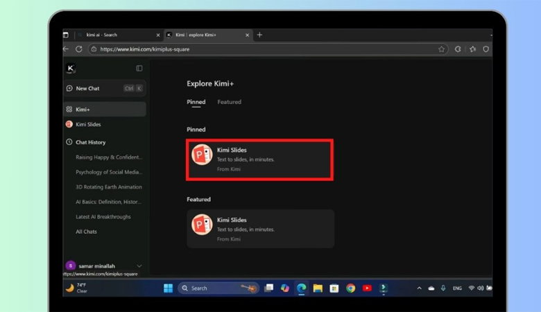 Chọn Kimi Slides