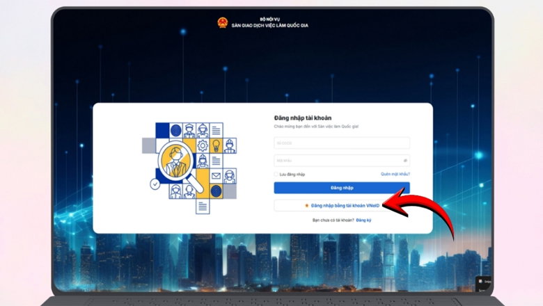 Chọn cách đăng nhập tài khoản
