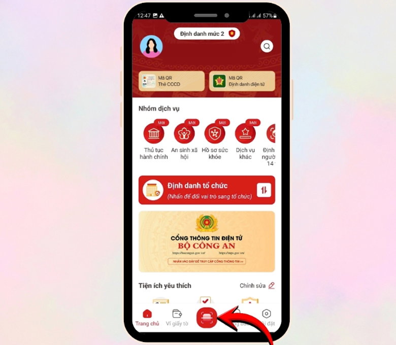Mở tính năng quét mã QR trên VNeID