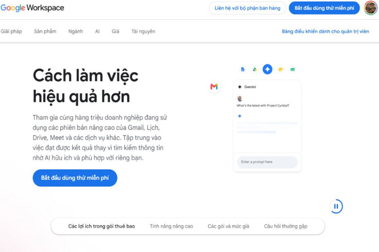 Đăng nhập vào Google Workspace