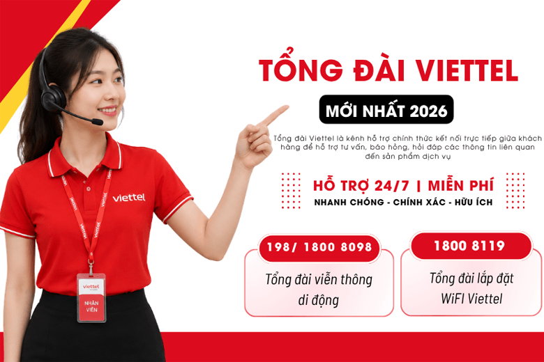 Danh sách số điện thoại tổng đài Viettel