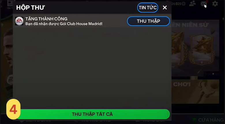 Kiểm tra quà từ game