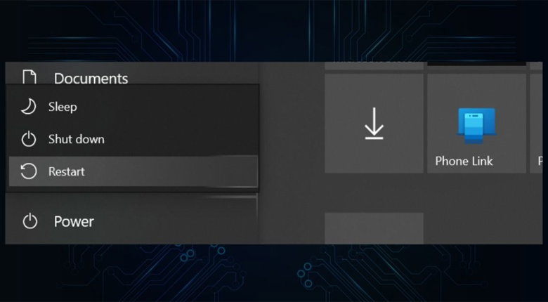 Khởi động lại laptop