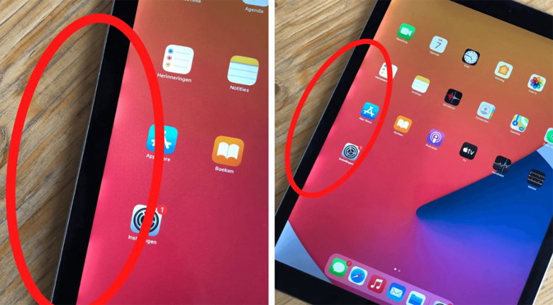 màn hình iPad bị hở sáng