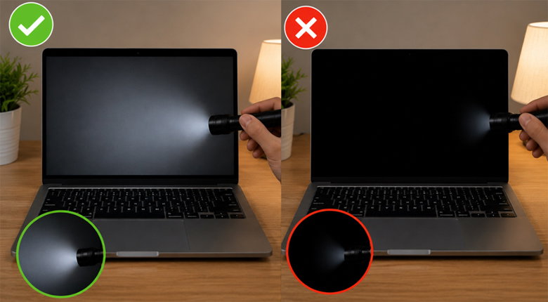 Màn hình laptop bị tối