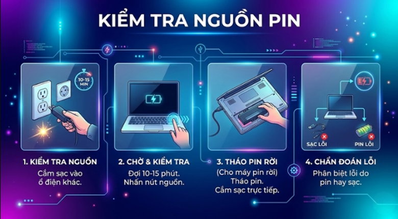 Kiểm tra pin và nguồn điện