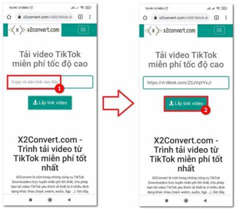 Cách sử dụng X2convert để tải video TikTok không logo