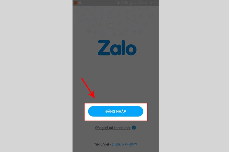 Đầu tiên bạn Đăng nhập vào Zalo