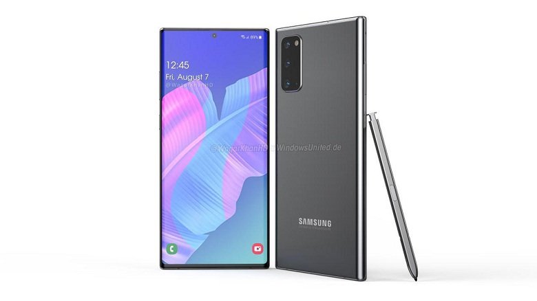 thiết kế của Samsung Galaxy Note 20+ 5G