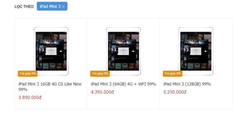 giá iPad Mini 3