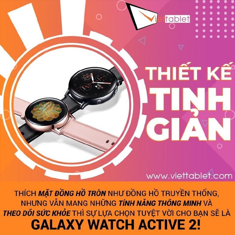 thiết kế Galaxy Watch Active 2