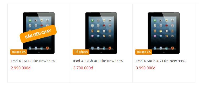 giá iPad 4