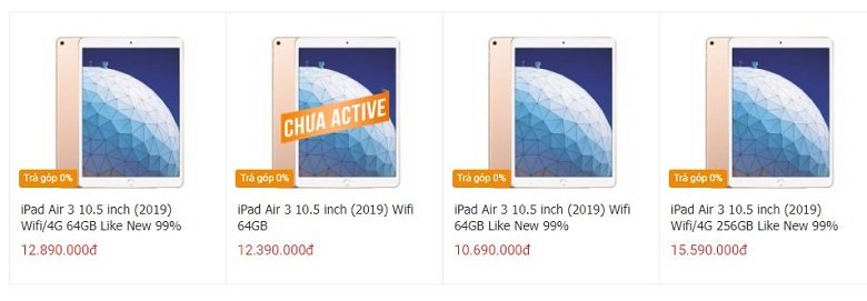 giá iPad Air 3