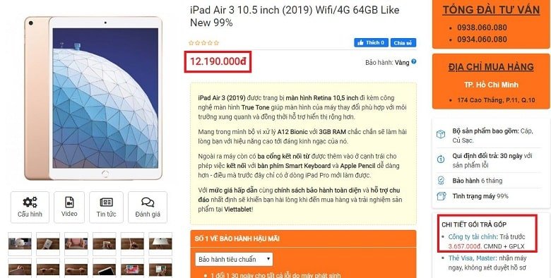 Đặt mua iPad Air 3 10.5 2019