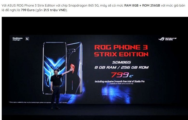 giá ROG Phone 3 tiêu chuẩn
