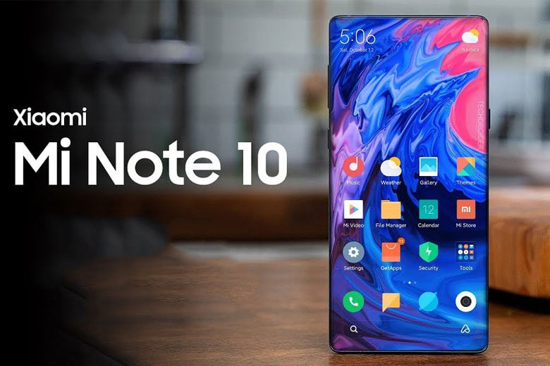 Ảnh concept của Xiaomi Mi Note 10 với màn hình tràn viền hoàn toàn