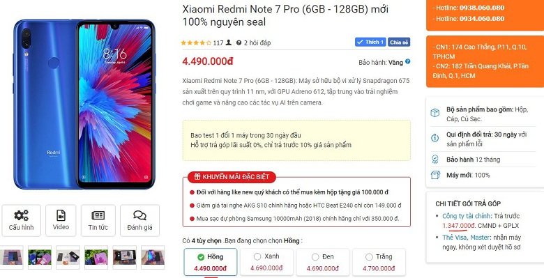 Đặt mua Redmi Note 7 Pro 