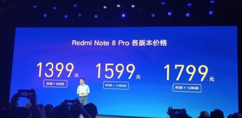 giá của Xiaomi Redmi Note 8 Pro