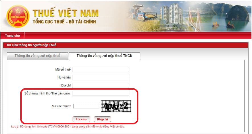 Tra cứu MST cá nhân qua website chính thức của Tổng cục Thuế