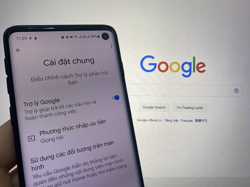 Tùy chọn Google Assistant trong mục “Trợ lý Google” trên điện thoại Xiaomi.