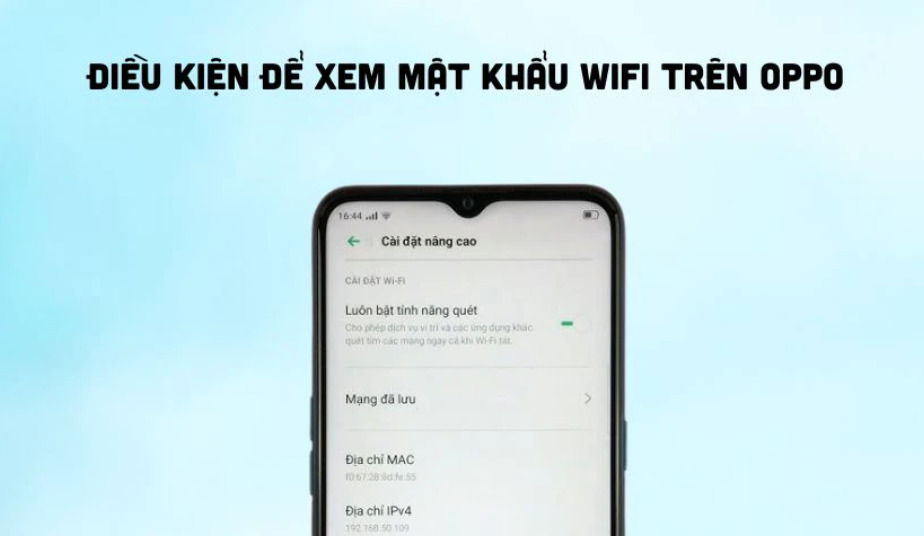 Điều kiện để xem mật khẩu