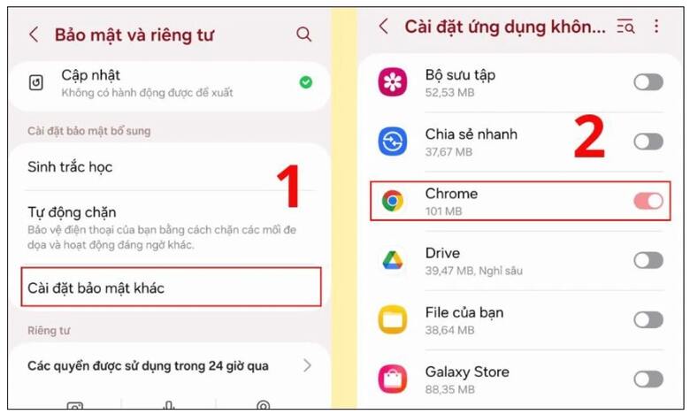 Hệ điều hành Android 7.0 trở lên