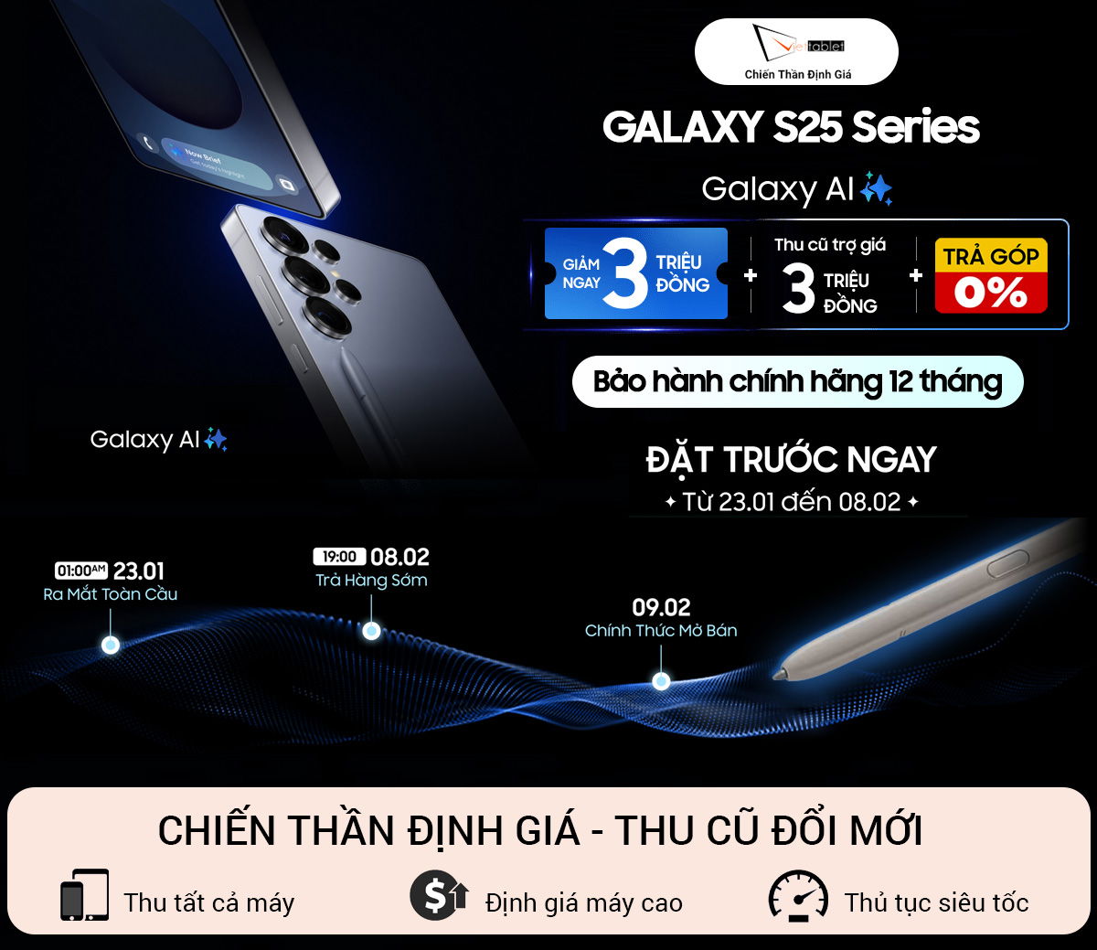 Đặt Hàng Trước Samsung Galaxy S25 Plus 5G (12GB - 512GB) - Công Ty