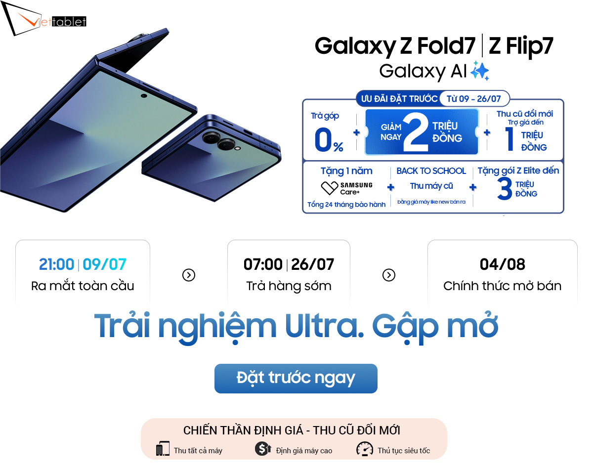 Đặt hàng trước Samsung Galaxy Z Flip7 5G (12GB - 256GB) Chính Hãng